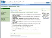 Ten Essential Environmental Public Health Services