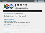 Colorado Vital Records