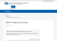 CDC - Mpox 2022 U.S. Map & Case Count