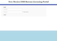 New Mexico EMS Bureau Licensing Portal Login