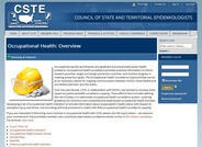 CSTE Occupational Health Program