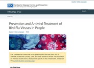 CDC - Prevention and Antiviral Treatment of Bird Flu Viruses in People