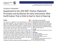 Supplement to the JCIH 2007 Position Statement