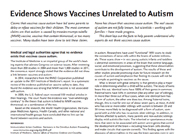 Evidence Shows Vaccines Unrelated to Autism