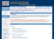 This resource provides data updated nightly for a large number of disease generated by the New Mexico Indicator-Based Information System.