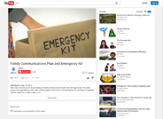 Emergency Kit and Family Communications Plan Video