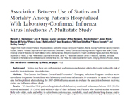 Association Between Use of Statins and Mortality Among Patients Hospitalized With Laboratory-Confirmed Influenza Virus Infections: A Multistate Study