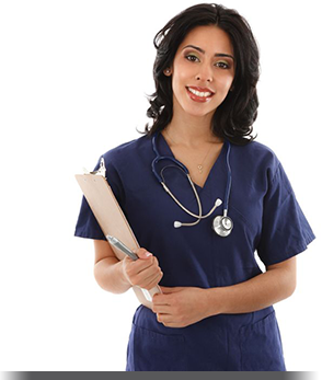 Smiling Nurse Holding Clipboard