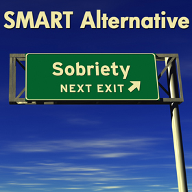 Photo of a an exit sign on the highway that says next exit sobriety.