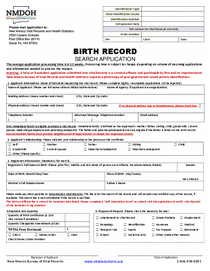 Birth Record Search Application