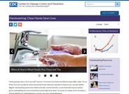 This page on the Center for Disease Control website features publications, data, and statistics about the importance of handwashing. 