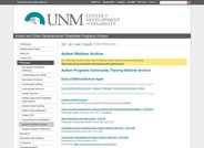 Autism Community Training Webinar Archive