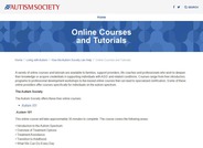 Autism Society Courses and Tutorials