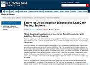 LeadCare Testing Systems - Magellan Diagnostics 
