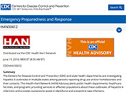 CDC Official Health Advisory - Outbreak of Hepatitis A Virus Infections