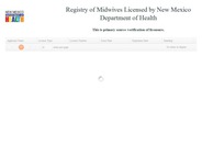 PRIMARY SOURCE VERIFICATION OF A NM MIDWIFERY LICENSE