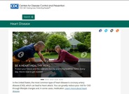 CDC official heart disease webpage