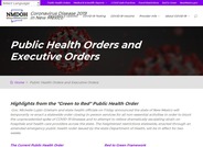COVID-19 Public Health Orders