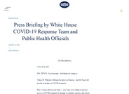 Press Briefing by White House COVID-⁠19 Response Team and Public Health Officials