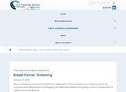 U.S. Preventive Services Task Force Breast Cancer: Screening Recommendation
