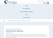 U.S. Preventive Services Task Force Cervical Cancer: Screening Recommendation