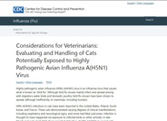 CDC - Considerations for Veterinarians Evaluating and Handling of Cats Exposed