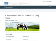 CDC - Current H5N1 Bird Flu Situation in Mammals