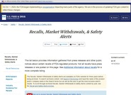 FDA Recalls, Market Withdrawals, and Safety Alerts