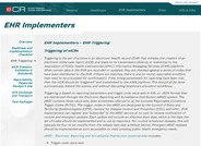 EHR Implementers - EHR Triggering