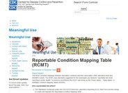 Reportable Condition Mapping Table