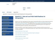 Appendix IV - State and Local Public Health Readiness for Interoperability